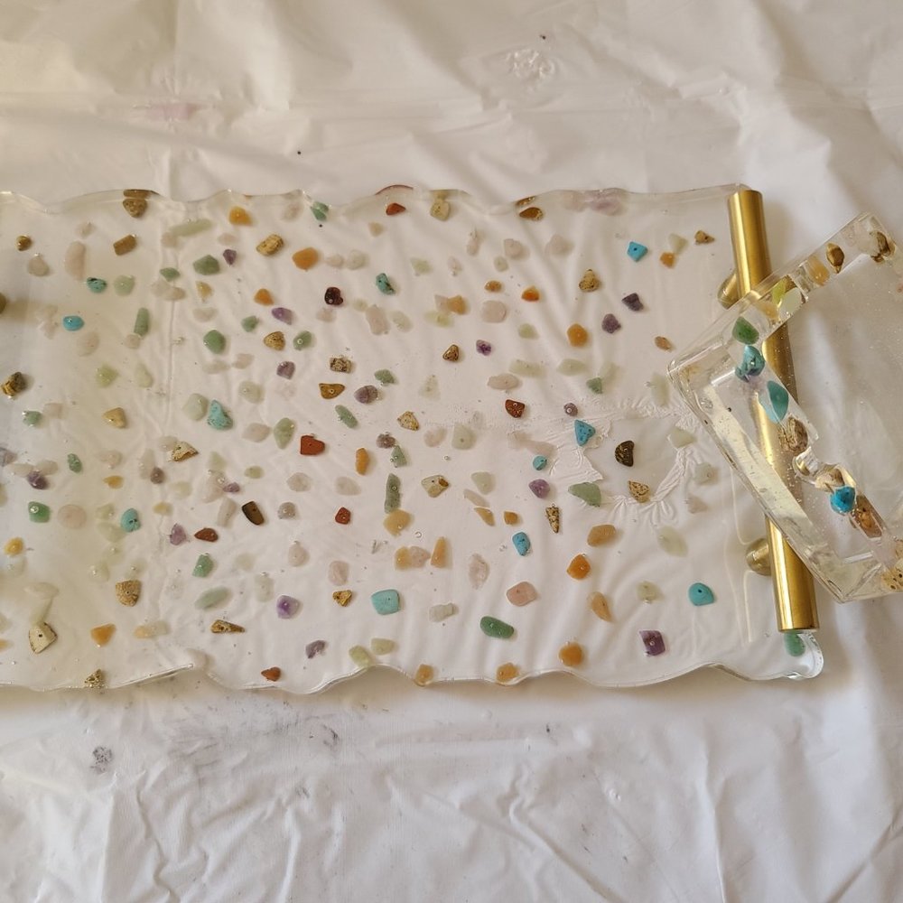 Genuine gemstone Rolling and Ash Tray